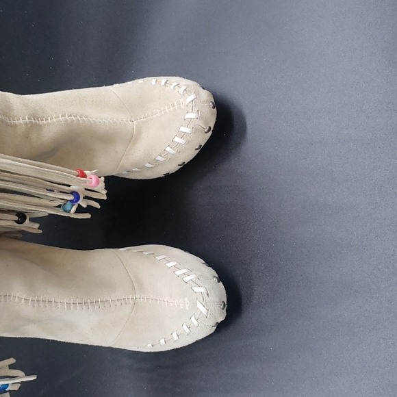 GIUSEPPE ZANOTTI BOOTS SIZE 39 COLOR WHITE SUEDE WITH BEADS 100% AUTHENTIC - Picture 15 of 17